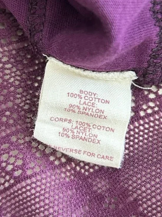 Free People Long Sleeve Lacey Stripes Top in Plum Combo ASO Alex Russo - Picture 9 of 12